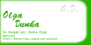 olga dunka business card